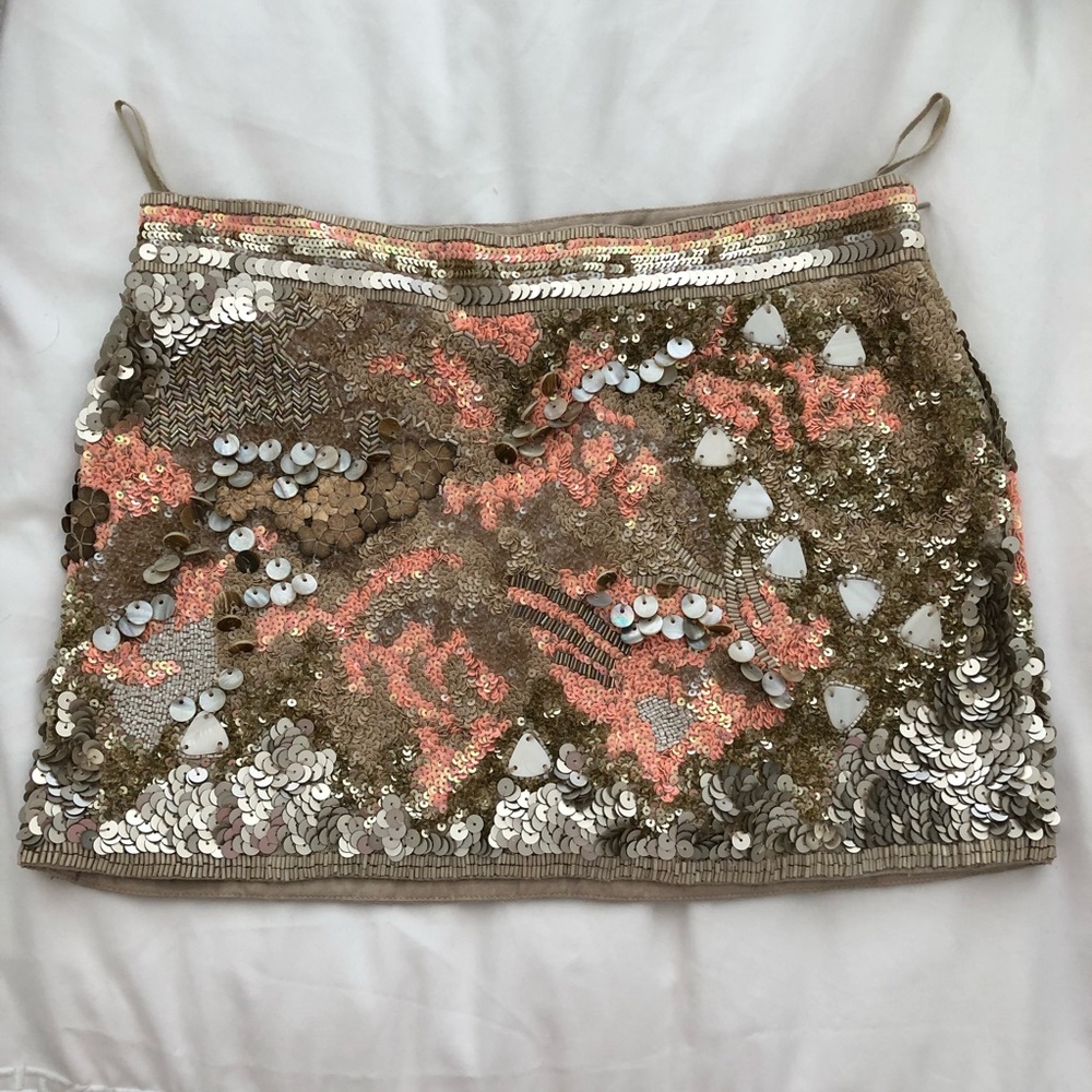 All Saints Sequined Mini Skirt